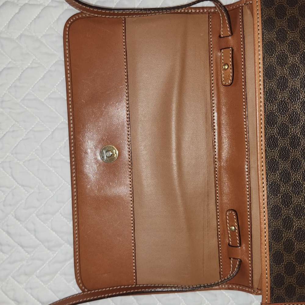 Authentic CELINE Macadam Convertible Shoulder Bag Clutch Purse EUC - Picture 11 of 17